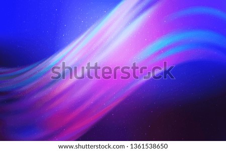 Light Blue, Red vector background with astronomical stars. Glitter abstract illustration with colorful cosmic stars. Best design for your ad, poster, banner.