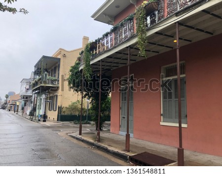The Streets of New Orleans on a cold winter day