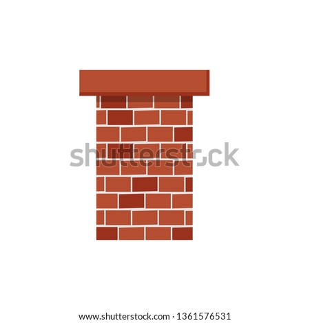 Brick chimney - flat design Royalty-Free Stock Photo #1361576531