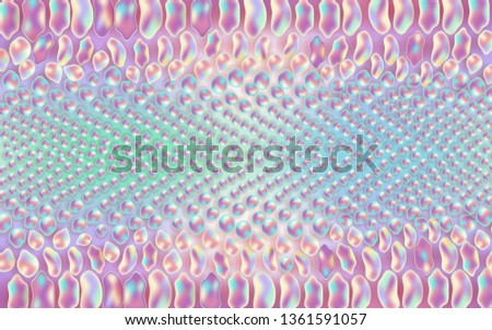 Colorful ornate snakeskin pattern, exotic scaly snake skin texture designed for fashion and decor, pearly iridescent background - vector illustration