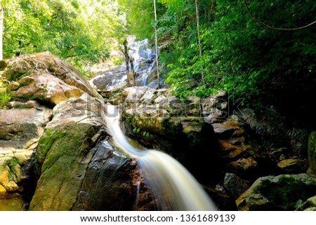 samui waterfall : tan rua waterfall at koh samui,surat thani province Thailand