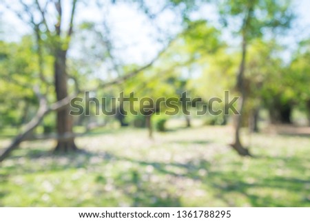 Abstract blur city park bokeh background - green nature or save the earth concept