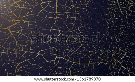 Grunge background. Golden cracks. Marble. Poster backdrop.