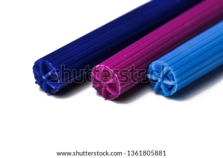 Colorful felt pen isolated on a white background.Felt pen copy space