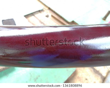 Liquid penetrant inspection on pipe surface verified discontinuity is occur from bending