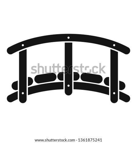 Small wood bridge icon. Simple illustration of small wood bridge vector icon for web design isolated on white background