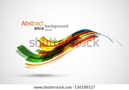 Cool abstract wave shaped stripes. EPS10 vector background.