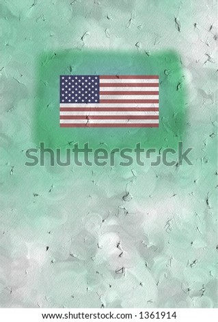 American flag card