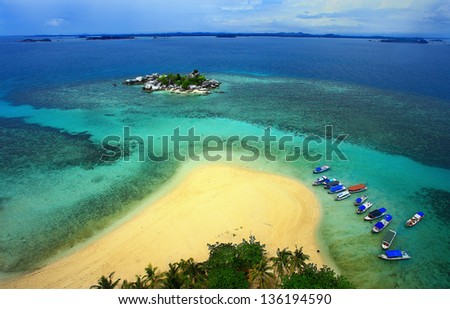 View of Belitung Ocean Royalty-Free Stock Photo #136194590