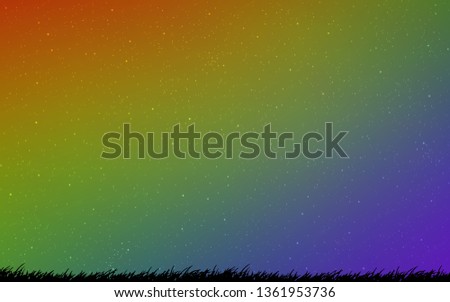 Light Multicolor vector template with space stars. Shining illustration with sky stars on abstract template. Template for cosmic backgrounds.