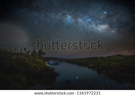 
Night landscape with the Milky Way