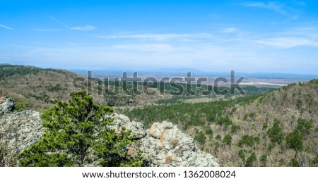 a view of horizon, one sunny afternoon. Located at Petit Jean in Arkansas, USA