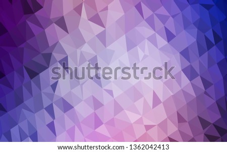Dark Purple vector abstract mosaic pattern. A vague abstract illustration with gradient. Elegant pattern for a brand book.