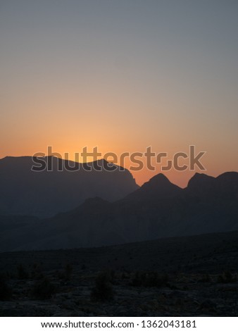 Sunset at the Jebel Shams, Sultanate of Oman