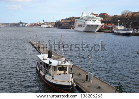 View of the harbor in Stockholm, Sweden