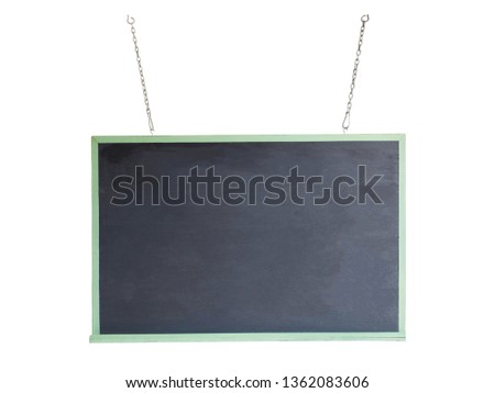 blackboard or chalkboard isolated with clipping path on white background