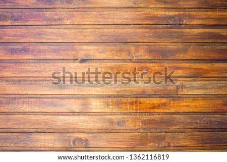 yellow brown fence wall of natural wooden boards. horizontal lines. rough surface texture