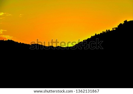 Photos of colourful sunset.