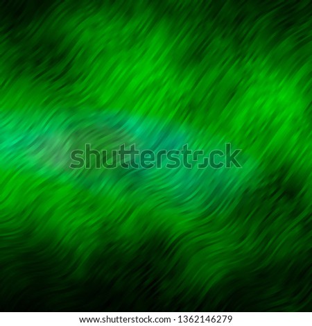Light Green vector layout with wry lines. Abstract illustration with bandy gradient lines. Pattern for ads, commercials.