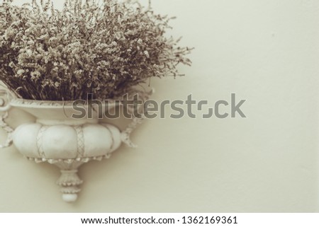 dried flower bouquet home decoration vintage roman style brown color tone with space for text