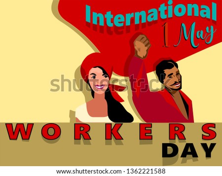 International Worker's day.Vector for design flyer, invitation, card, poster.