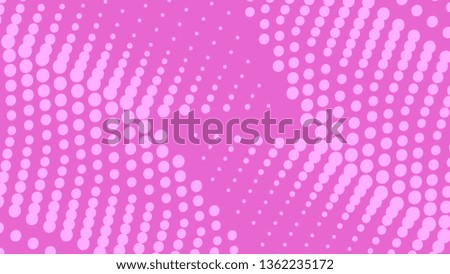 Comic cartoon retro magenta and pink pop art background with dots, vector illustration eps10