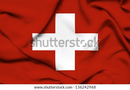 Swiss waving flag
