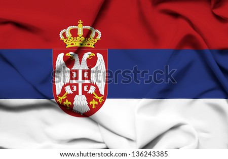 Serbia waving flag