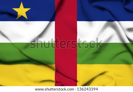 Central African Republic waving flag