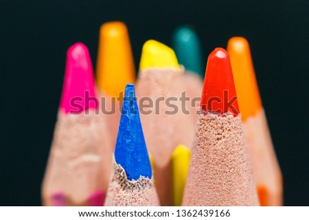 colored pencil point close up Macro