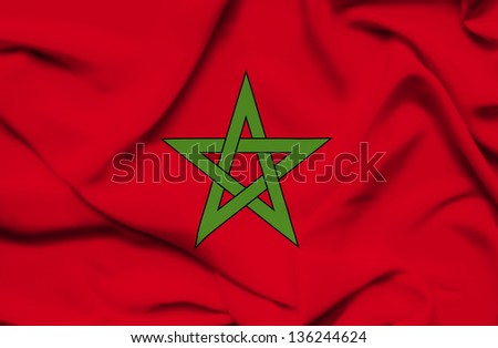 Morocco waving flag
