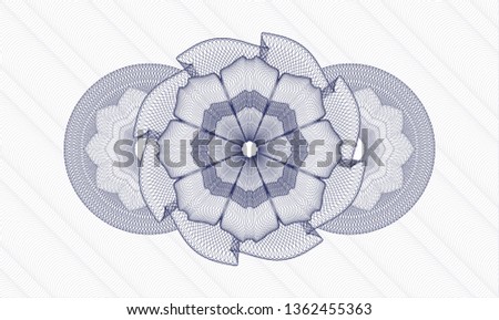 Blue abstract linear rosette