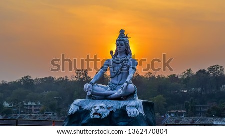 lord shiva statue parmarth Niketan Haridwar uttarakhand india Royalty-Free Stock Photo #1362470804