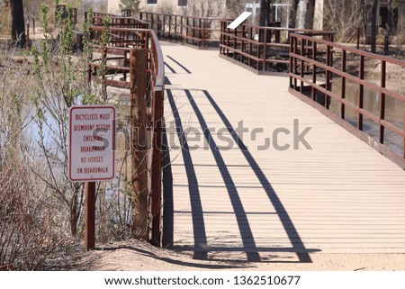 Foot bridge over water