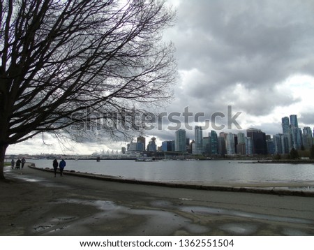 Vancouver cloudy Skyline 