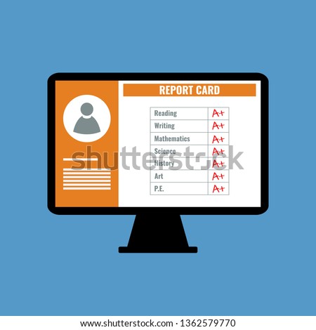 REPORT-CARD-SCHOOL Stock Vector Images - Avopix.com