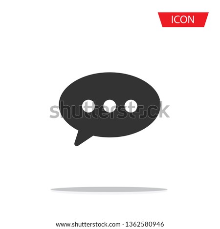 comment icon vector isolated on white background. 