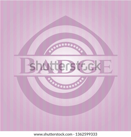 Badge vintage pink emblem