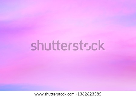 Twilight sky with effect of light pastel tone. Colorful sunset of soft clouds. 