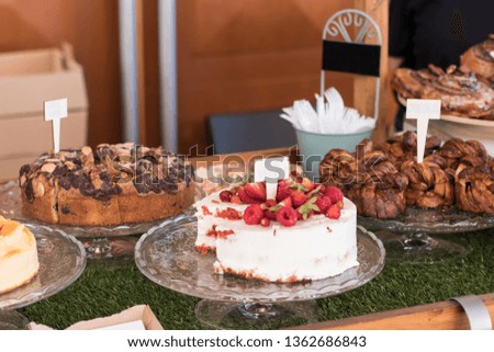Selection of home made cakes and pastries