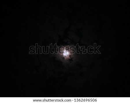 Moon light with cloud