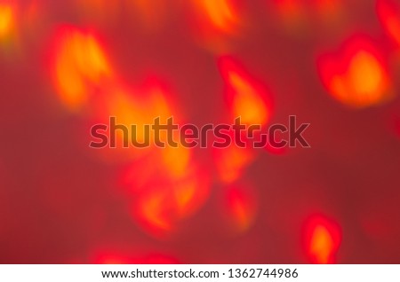 Red Glowing Background. Bokeh Light