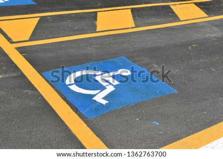 Handicap parking area