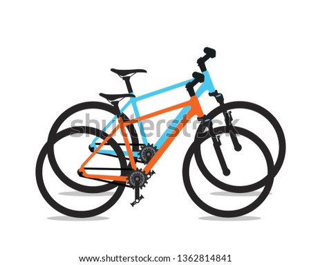 Mountain bikes vector illustration
