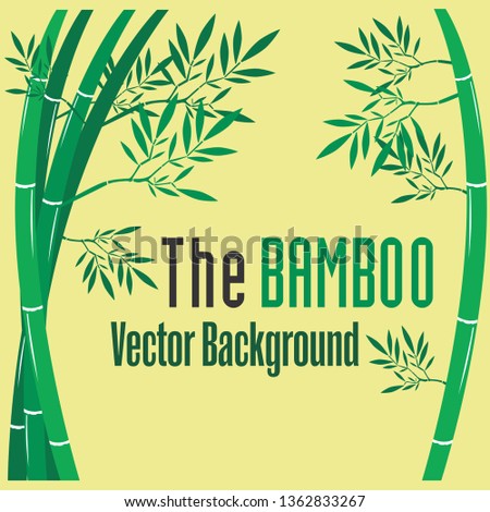 Bamboo logo Green Leaf - Vector Background