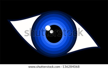 Beautiful blue woman eye Ã?Â¢?? symbol, vector