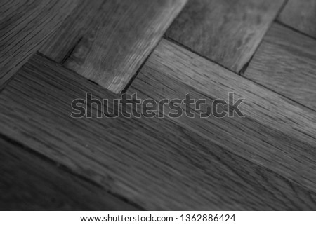 Black and white wooden parquet texture