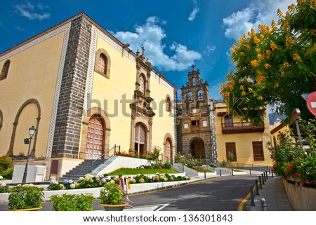 House of Culture "Casa de la Cultura San Agustin" in Orotava, Tenerife, Canary Islands. Spain. Royalty-Free Stock Photo #136301843