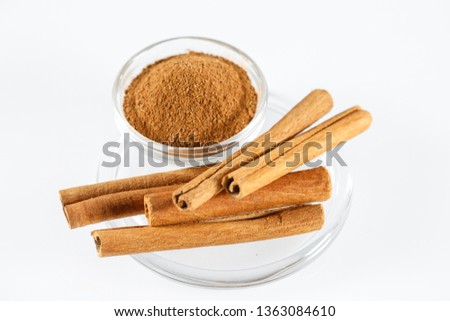 Cinnamon Isolated in white