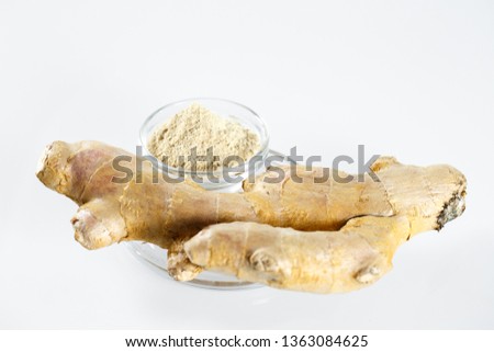 Ginger Isolated in white